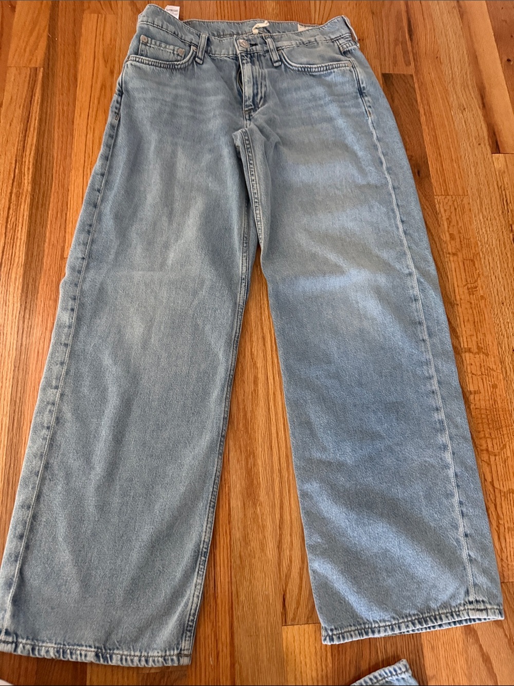 rag & bone Light Blue Wide-Leg Jeans